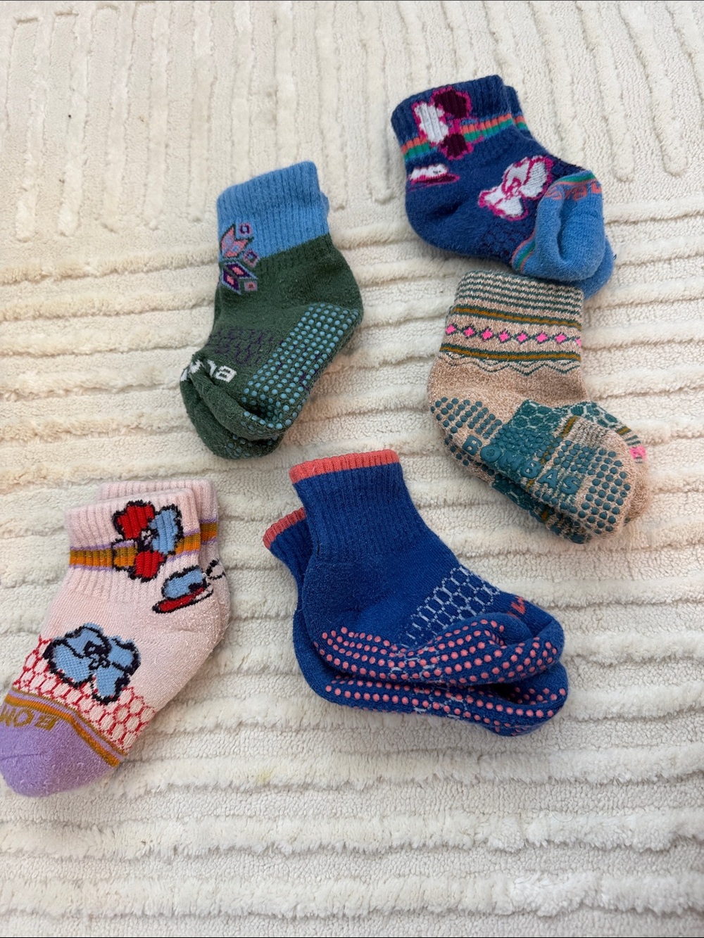 Toddler Non-Slip Grip Socks - Multicolor (Pack)